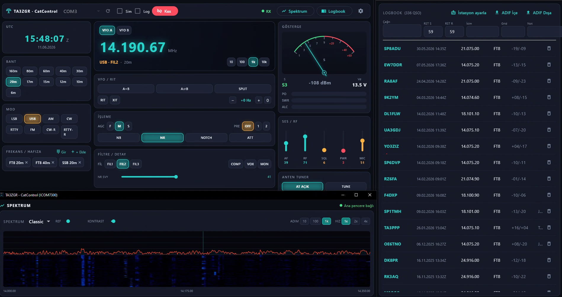 RadControl — ICOM IC-7300 PC Control Software