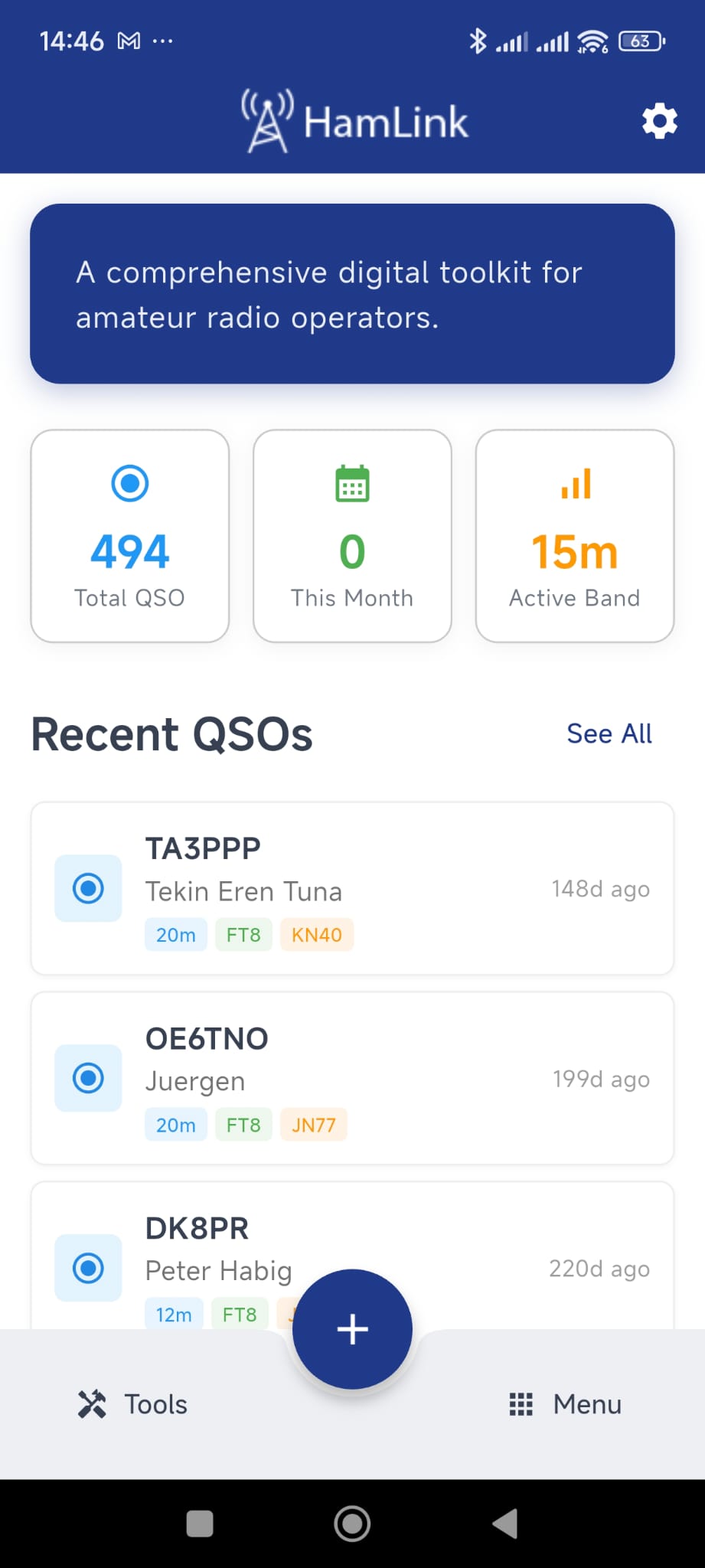 HamLink — Ham Radio Toolkit (iOS & Android)