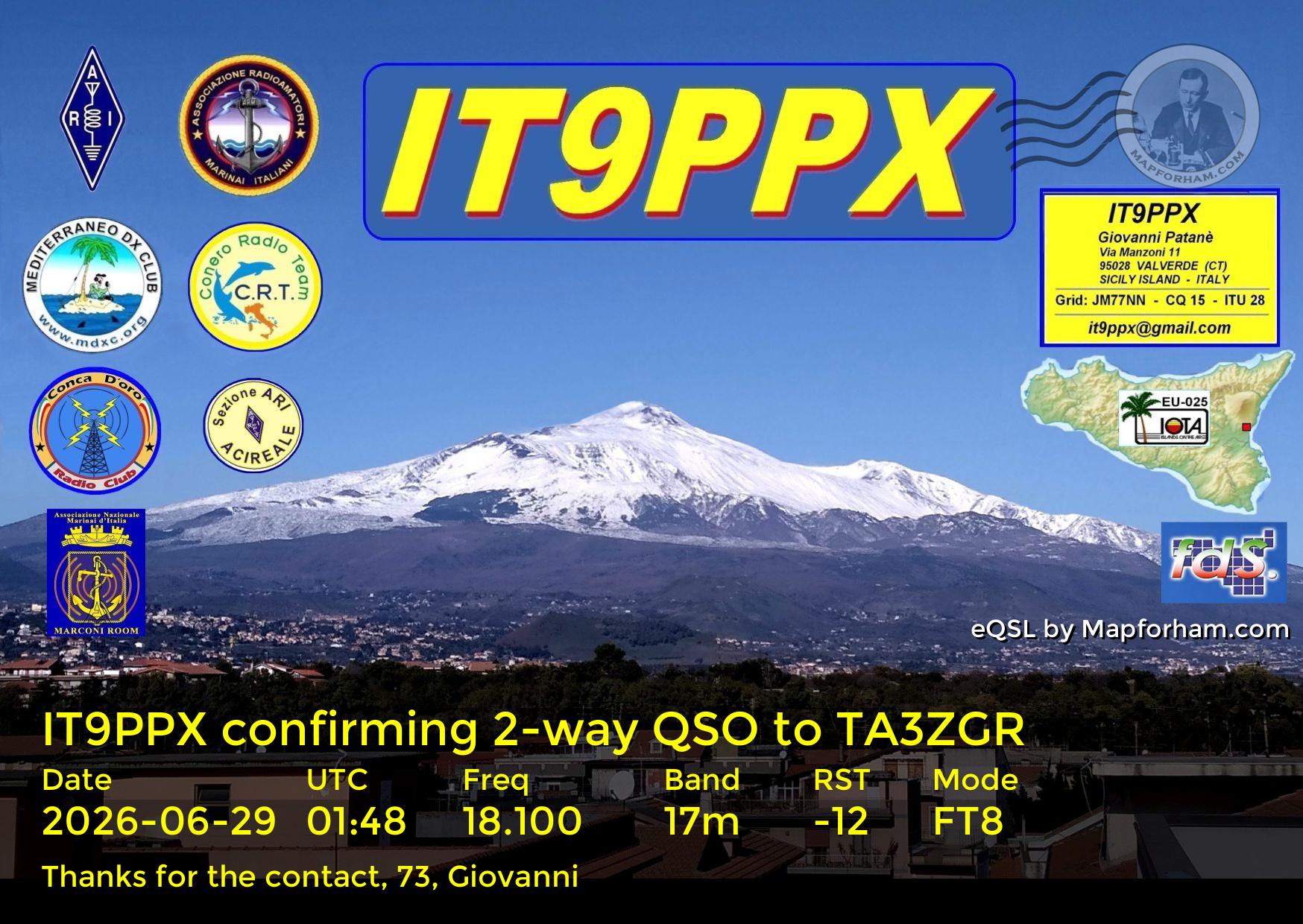 QSL IT9PPX