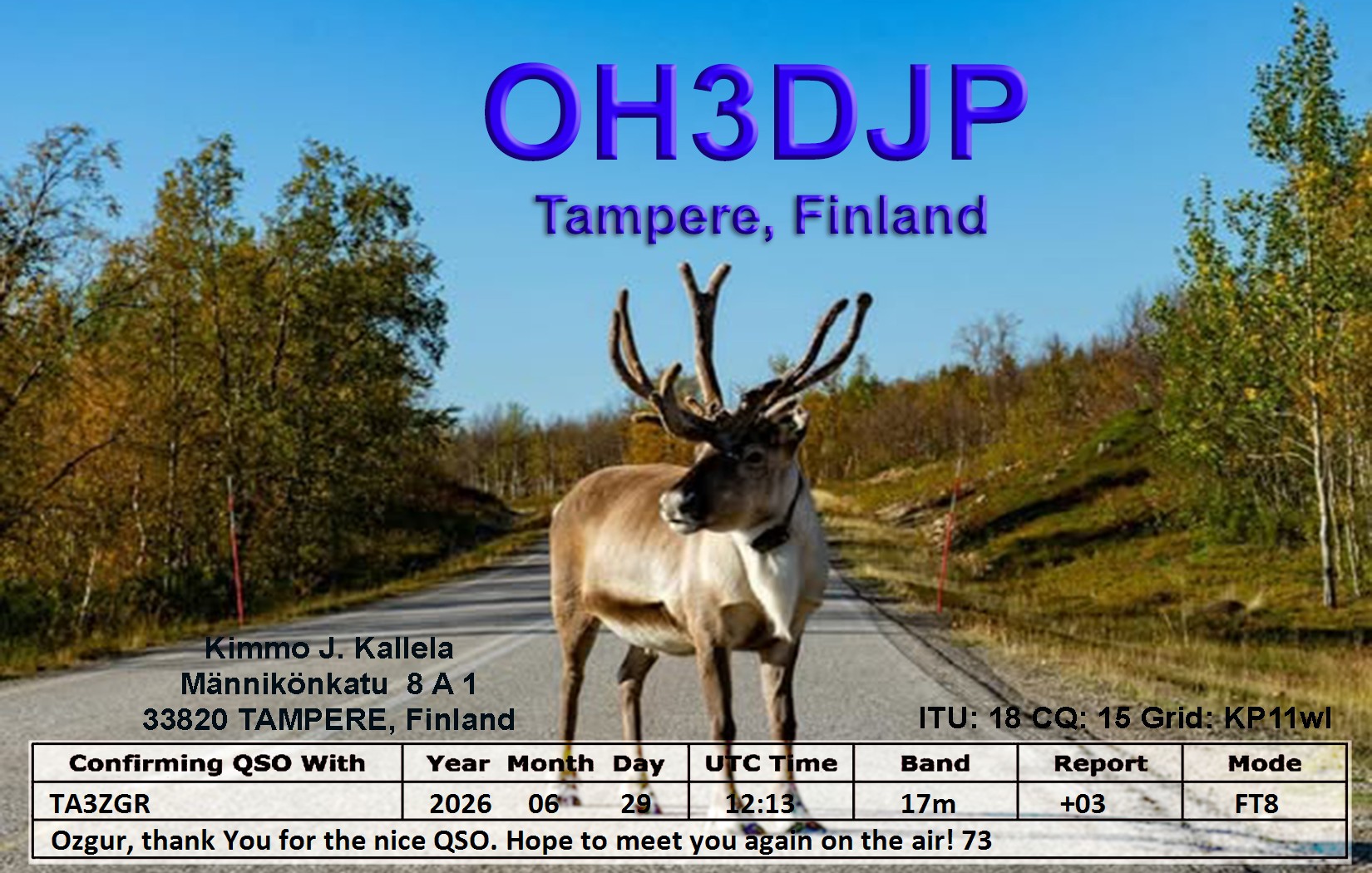 QSL OH3DJP