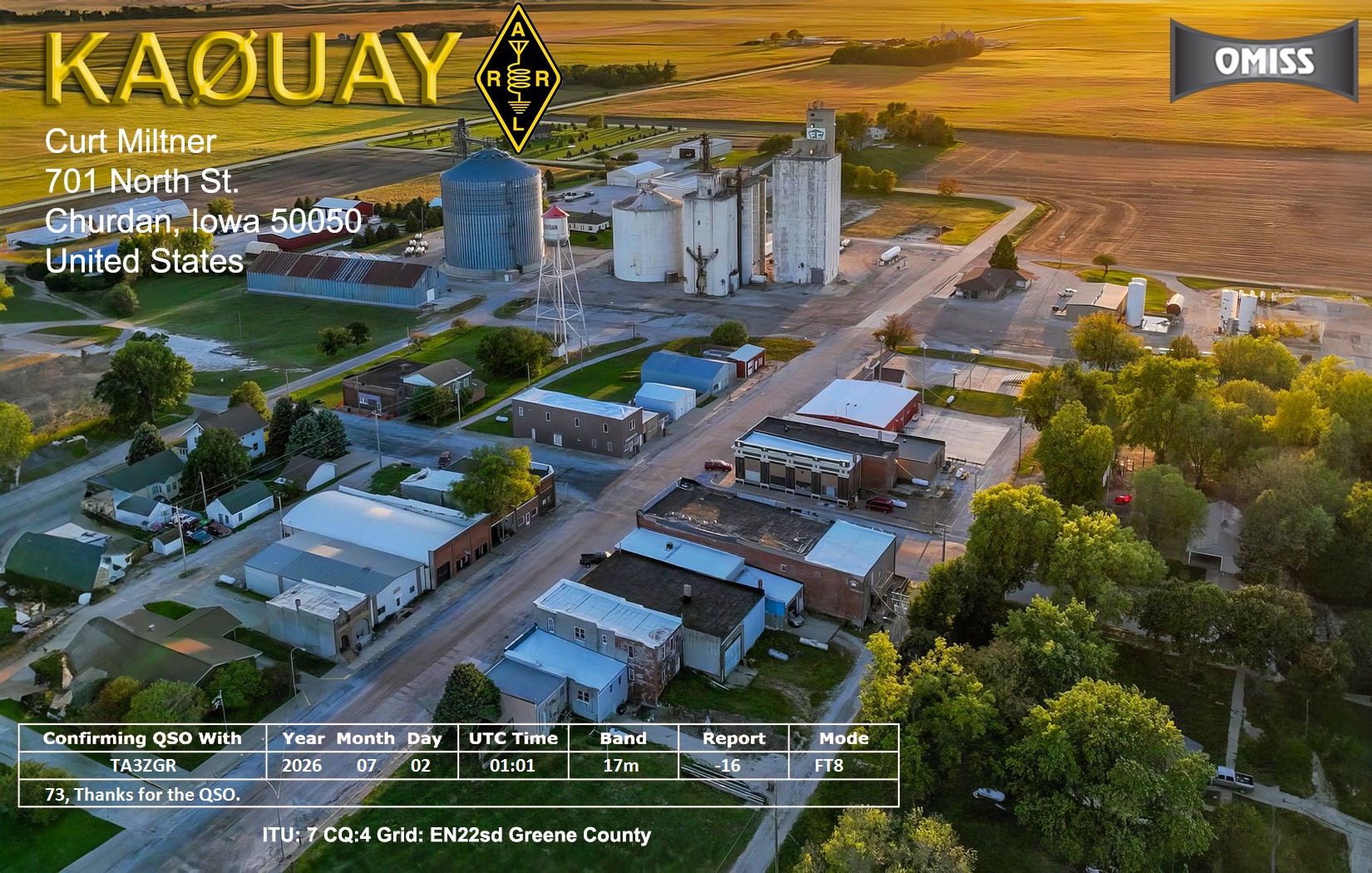 QSL KA0UAY
