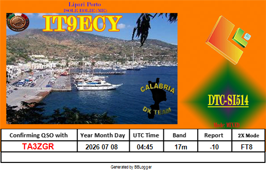 QSL IT9ECY