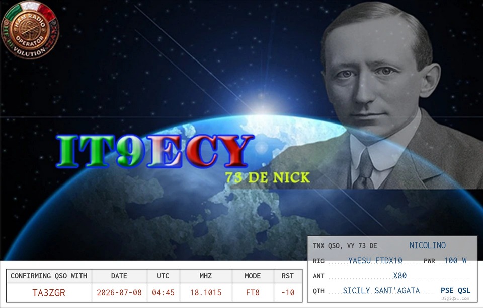QSL IT9ECY