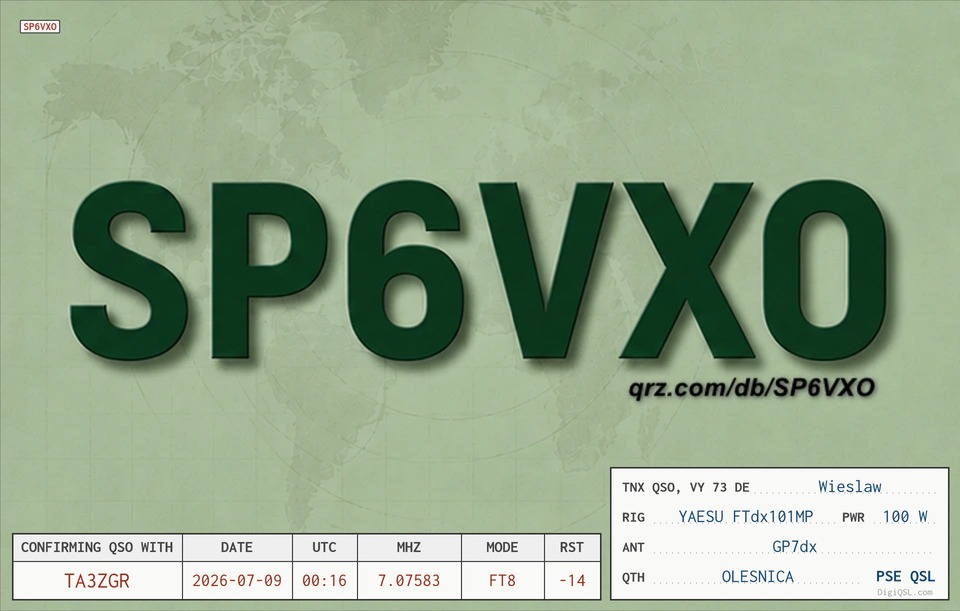 QSL SP6VXO