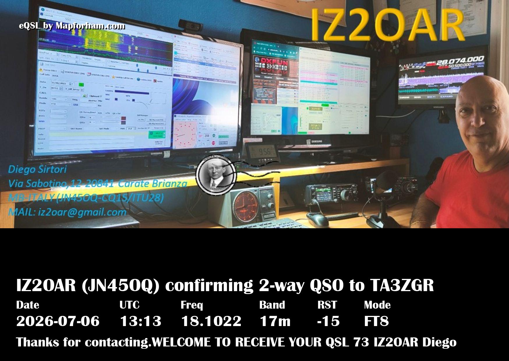 QSL IZ2OAR