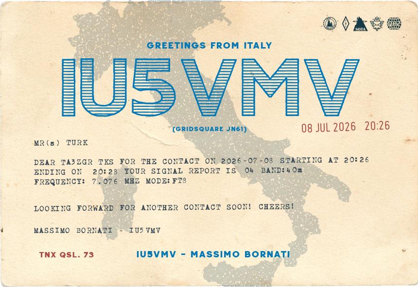 QSL IU5VMV