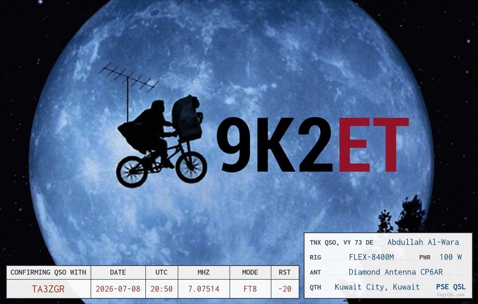 QSL 9K2ET