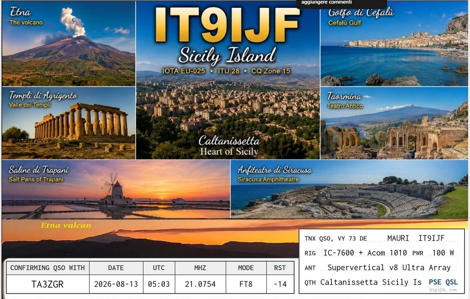 QSL IT9IJF