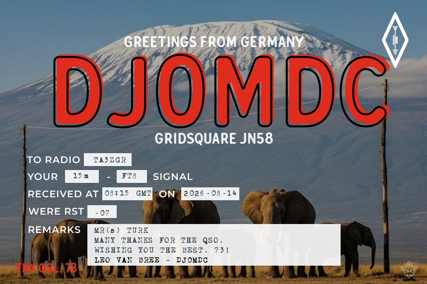 QSL DJ0MDC