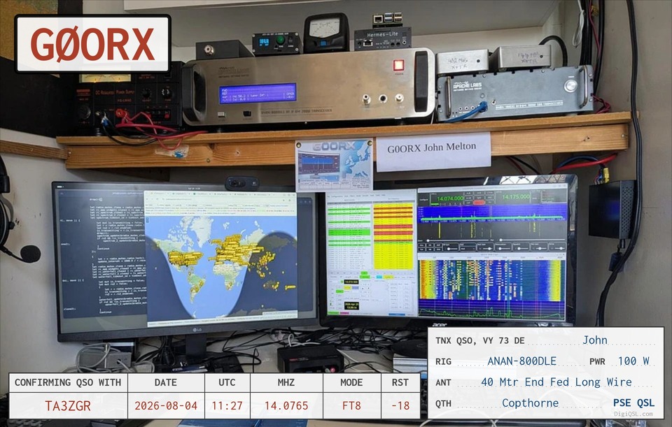QSL G0ORX