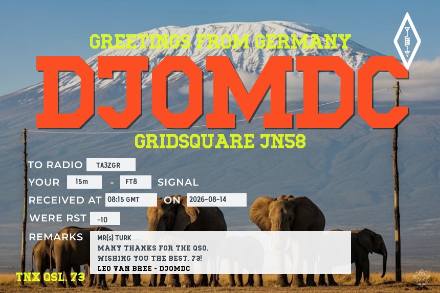 QSL DJ0MDC