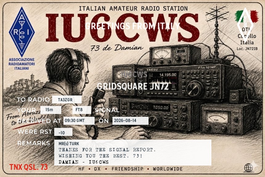 QSL IU6CWS