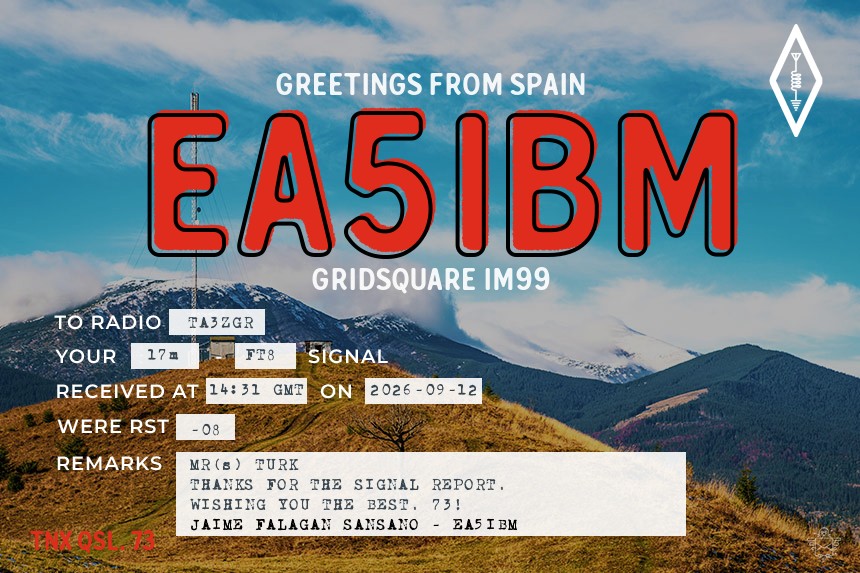QSL EA5IBM