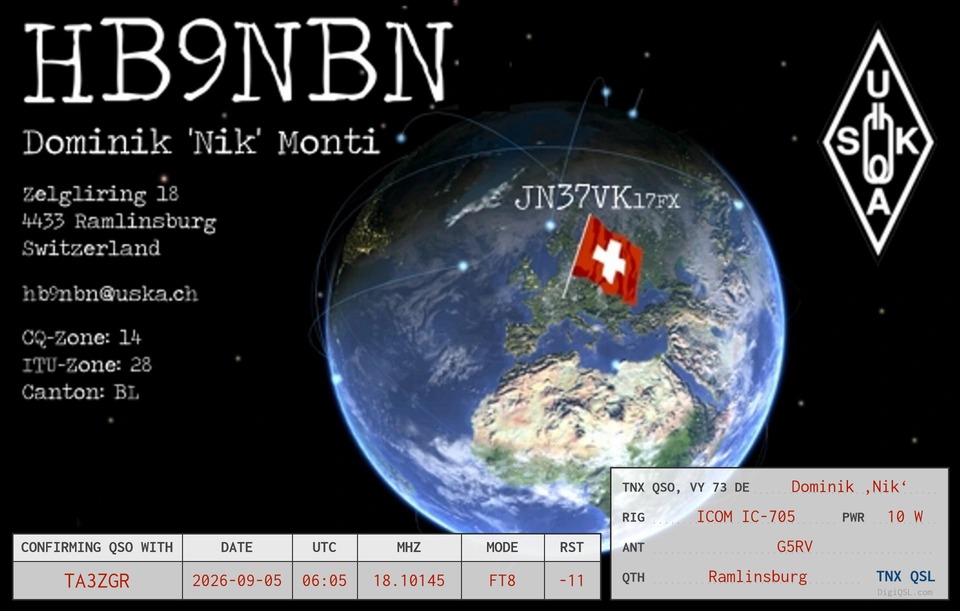 QSL HB9NBN