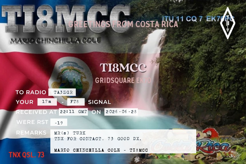 QSL TI8MCC