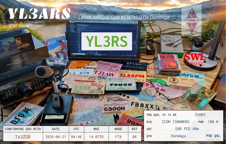 QSL YL3RS