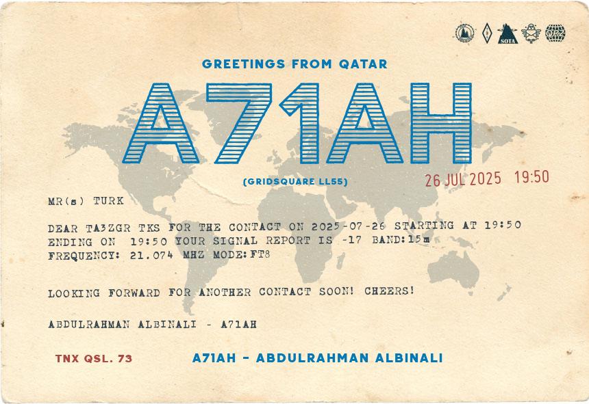 QSL A71AH