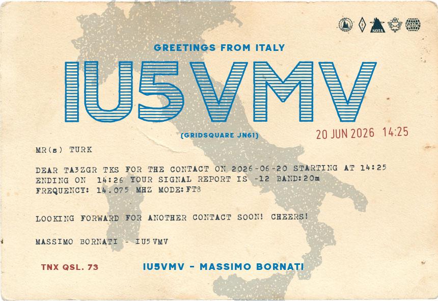 QSL IU5VMV
